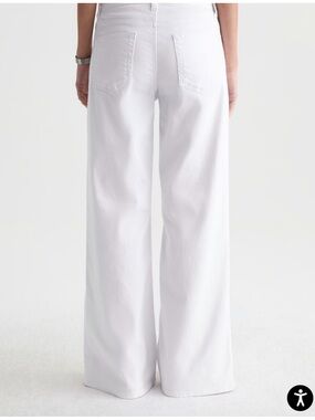AG Adriano Goldschmied White Wide-Leg High-Rise Jeans